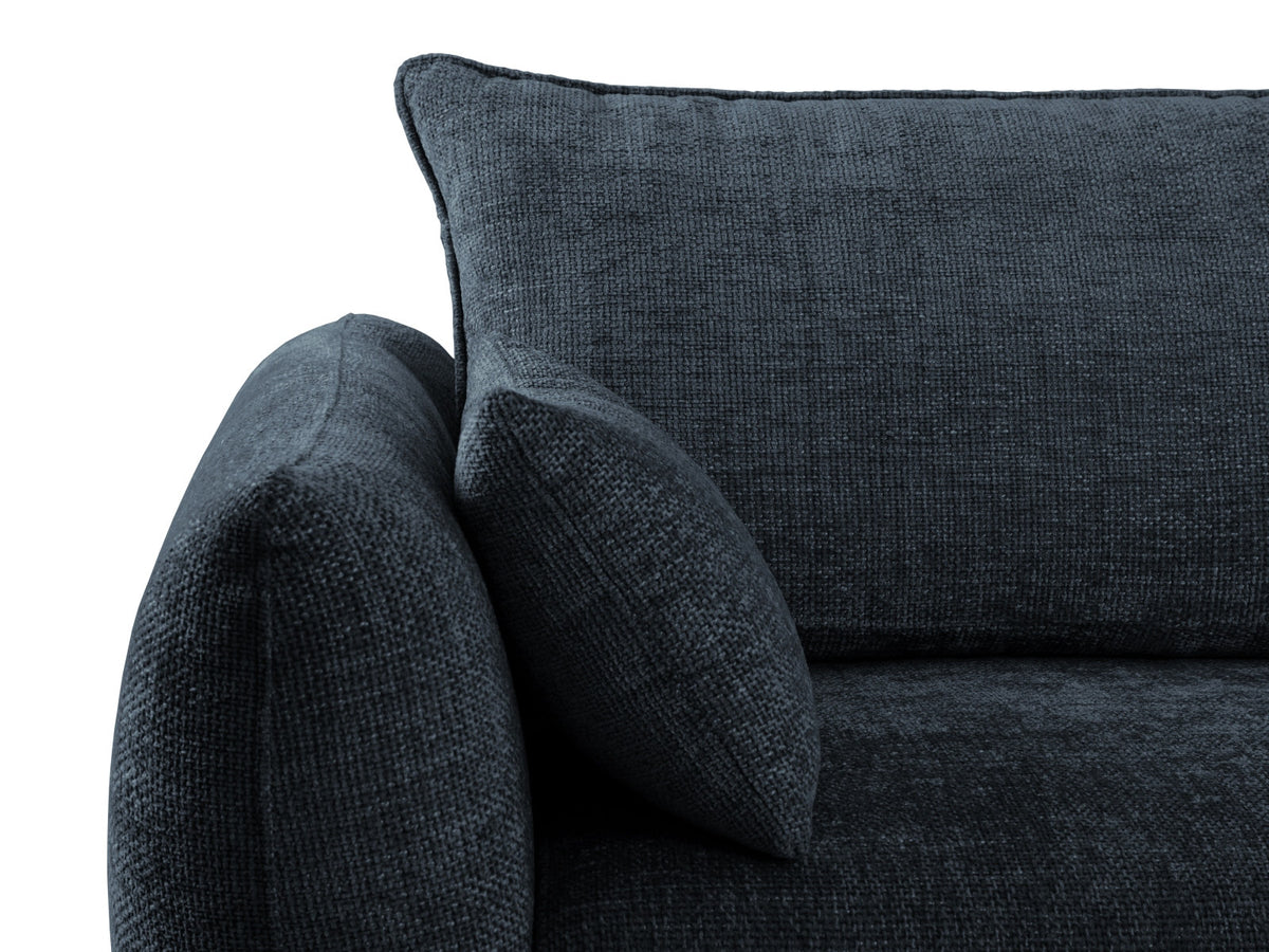 Bettsofa Matera von Cosmopolitan Design, 3-Sitzer mit Stoffbezug und schwarzen Kunststoffbeinen