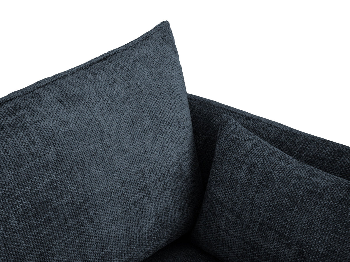 Bettsofa Matera von Cosmopolitan Design, 3-Sitzer mit Stoffbezug und schwarzen Kunststoffbeinen