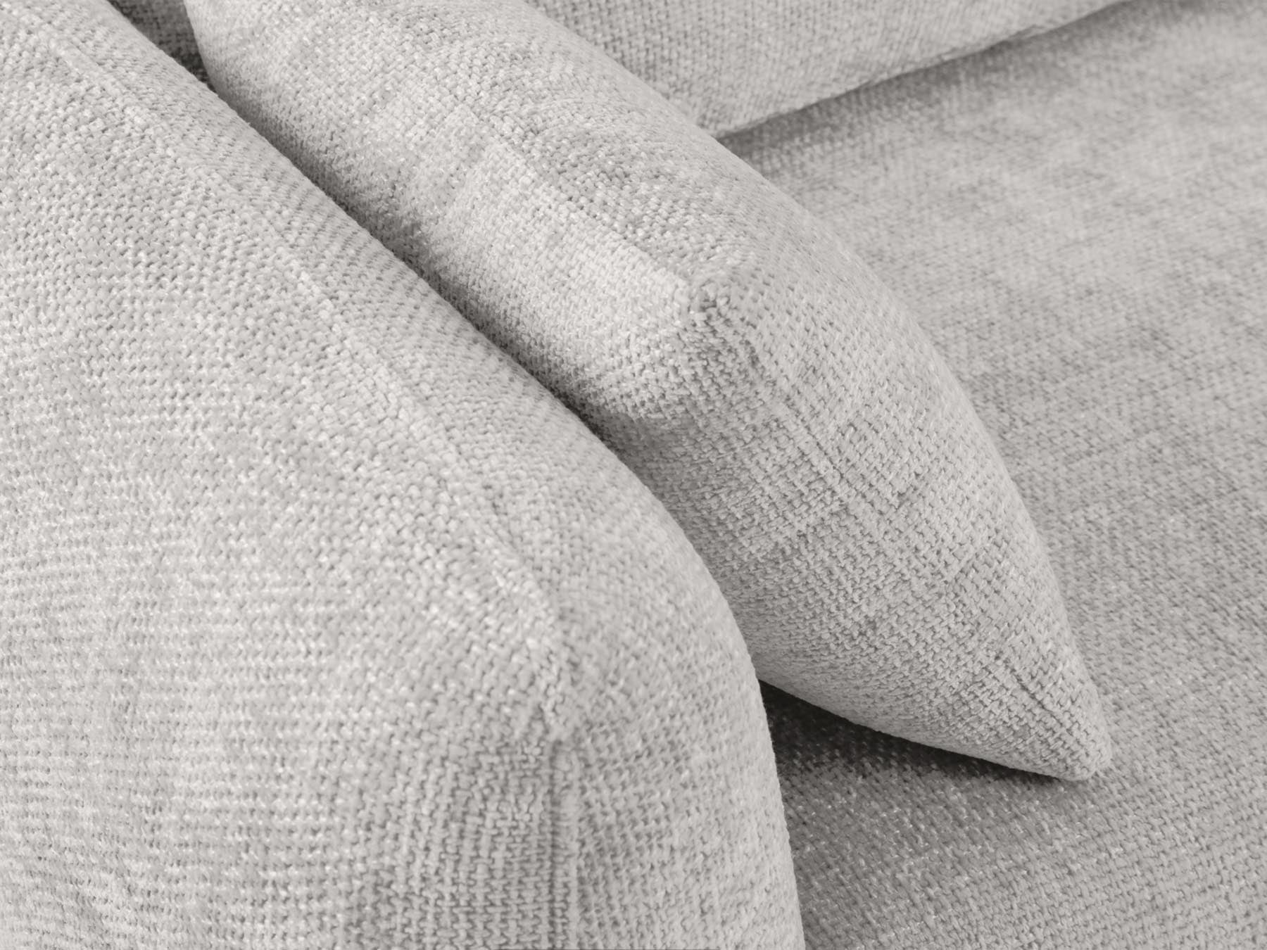 Modernes 3-Sitzer Sofa Matera in stilvollem Grau, vielseitig einsetzbar als Schlafsofa mit integriertem Stauraum für optimalen Komfort.