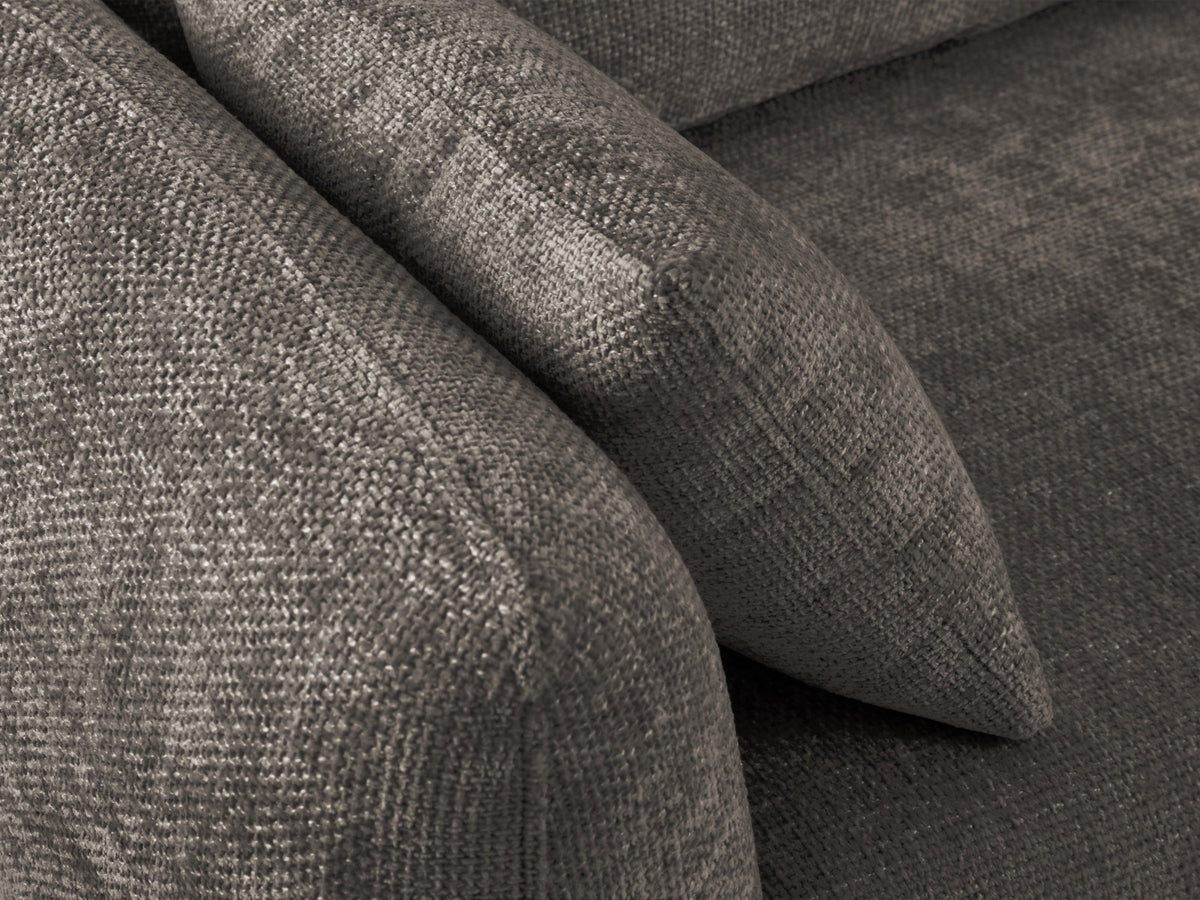 Bettsofa Matera von Cosmopolitan Design, 3-Sitzer mit Stoffbezug und schwarzen Kunststoffbeinen