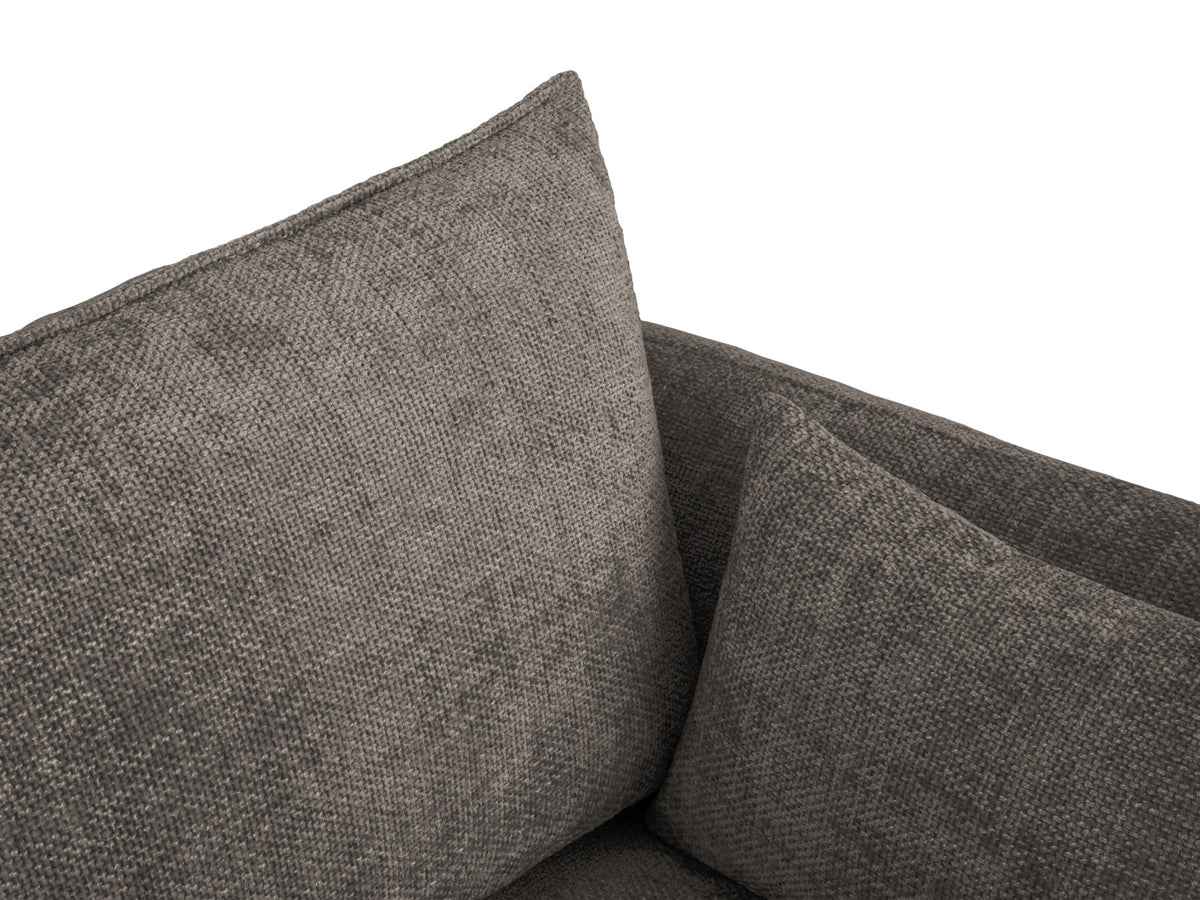 Bettsofa Matera von Cosmopolitan Design, 3-Sitzer mit Stoffbezug und schwarzen Kunststoffbeinen