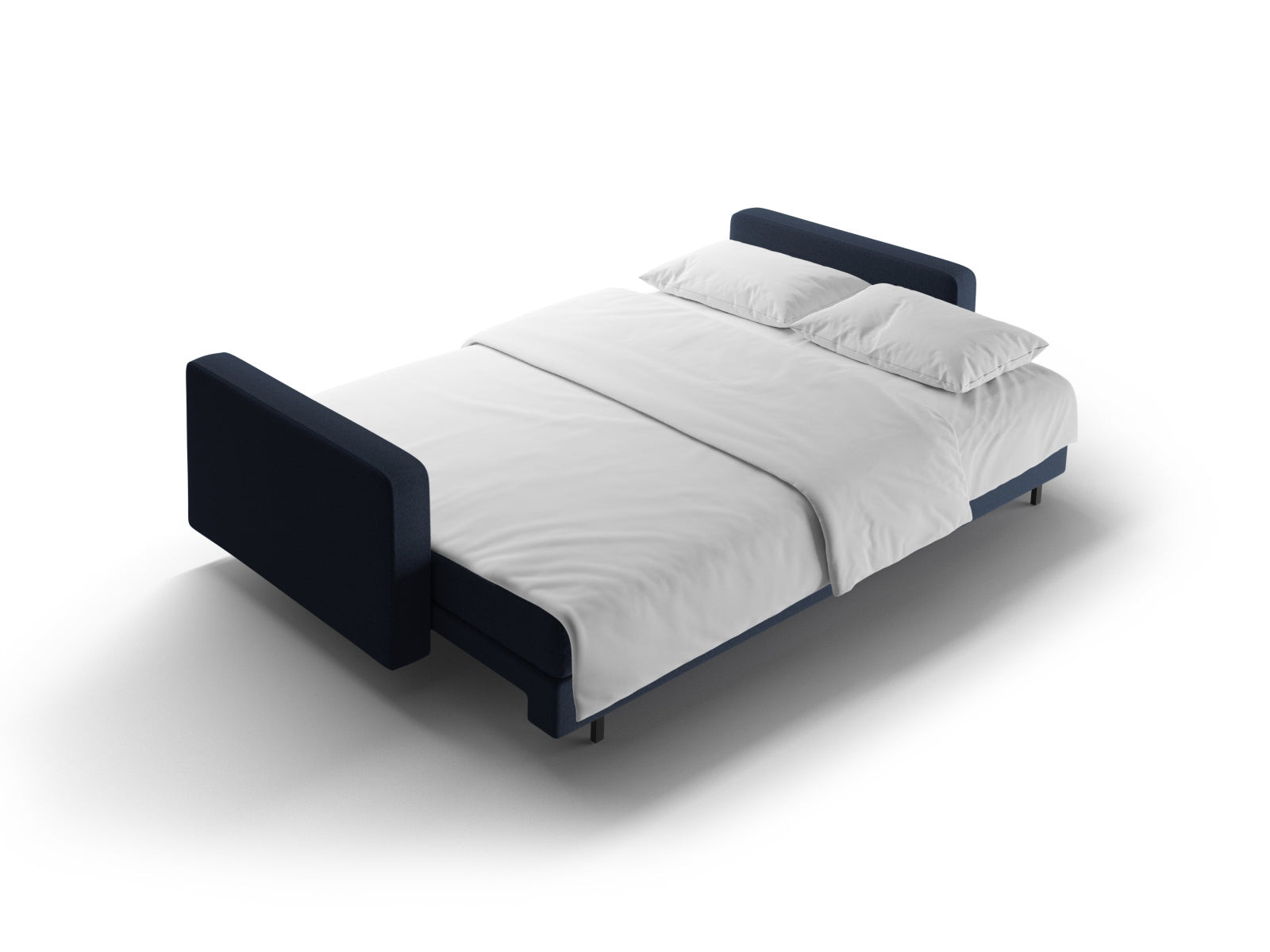 Elegantes 3-Sitzer Sofa Bali in Blau, das sich mühelos in ein Bett verwandelt und zusätzlichen Stauraum bietet – perfekt für jedes Zuhause.