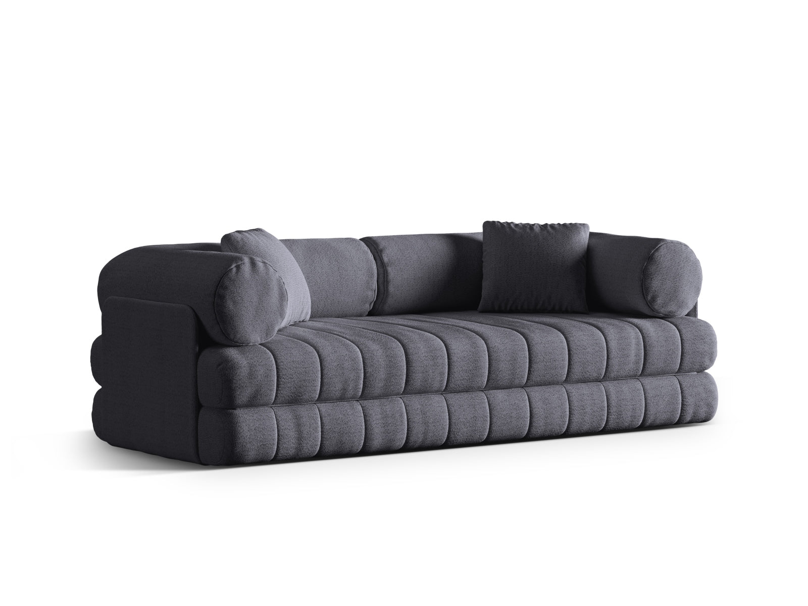 Kemi Sofa mit Schlaffunktion 3 Sitzer in Graphite präsentiert im Onlineshop von KAQTU Design AG. Bettsofa ist von Cosmopolitan Design