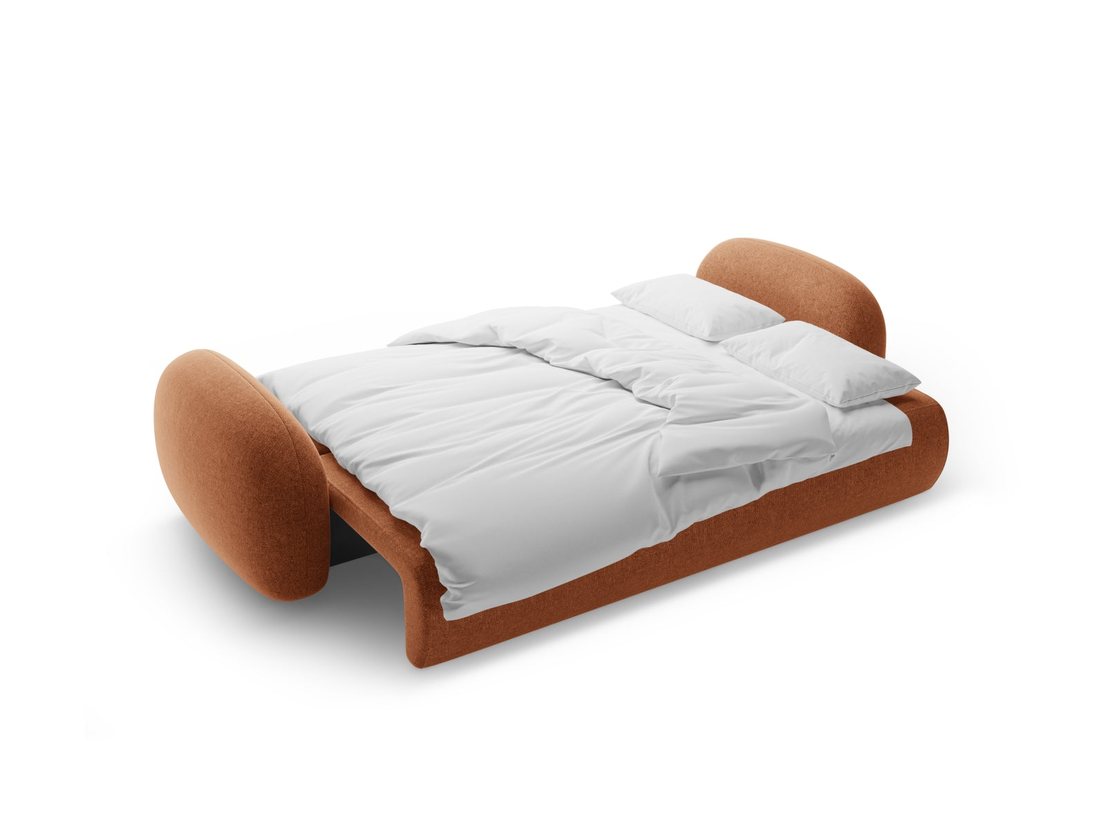 Tonale Sofa mit Schlaffunktion und Stauraum 3 Sitzer in Brick präsentiert im Onlineshop von KAQTU Design AG. Bettsofa ist von Cosmopolitan Design