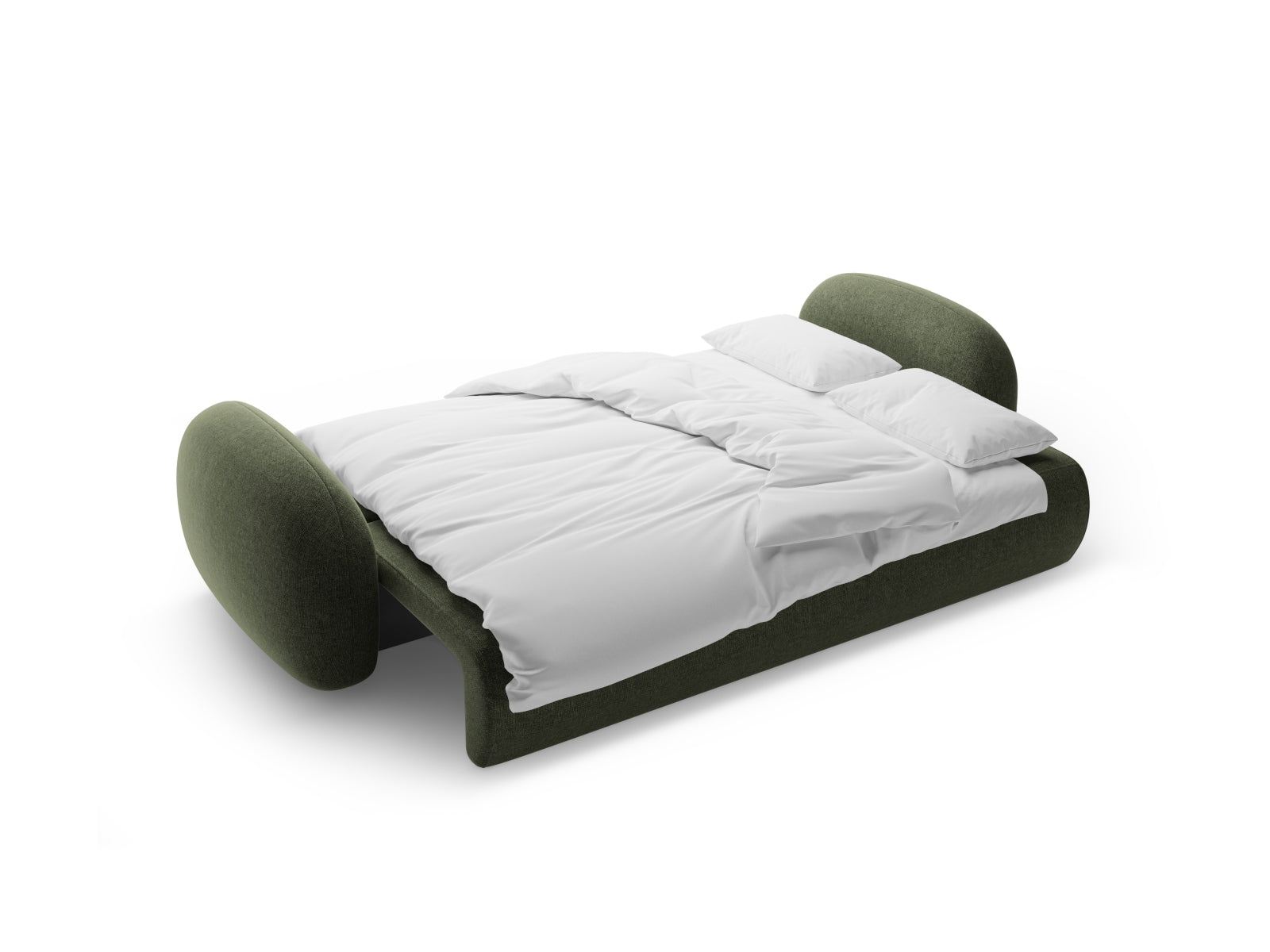Tonale Sofa mit Schlaffunktion und Stauraum 3 Sitzer in Green präsentiert im Onlineshop von KAQTU Design AG. Bettsofa ist von Cosmopolitan Design