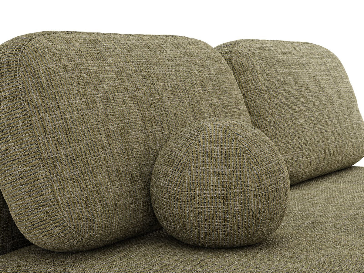Bettsofa Sophia in Light Beige-Baltimore mit Massivholzrahmen, Stoffbezug und schwarzen Kunststoffbeinen, 3 Sitzplätze mit Bettkasten.