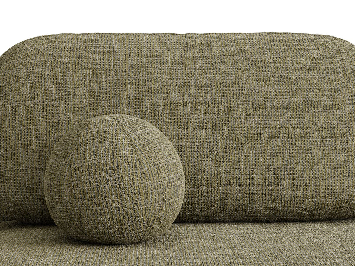 Bettsofa Sophia in Light Beige-Baltimore mit Massivholzrahmen, Stoffbezug und schwarzen Kunststoffbeinen, 3 Sitzplätze mit Bettkasten.