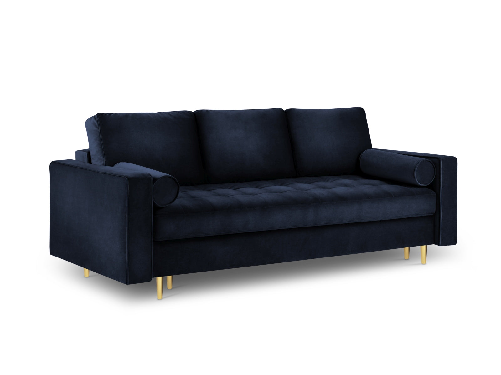 3-Sitzer Sofa Aspen mit Schlaffunktion und Stauraum in Royal Blue-Salvador präsentiert im Onlineshop von KAQTU Design AG. Bettsofa ist von Cosmopolitan Design