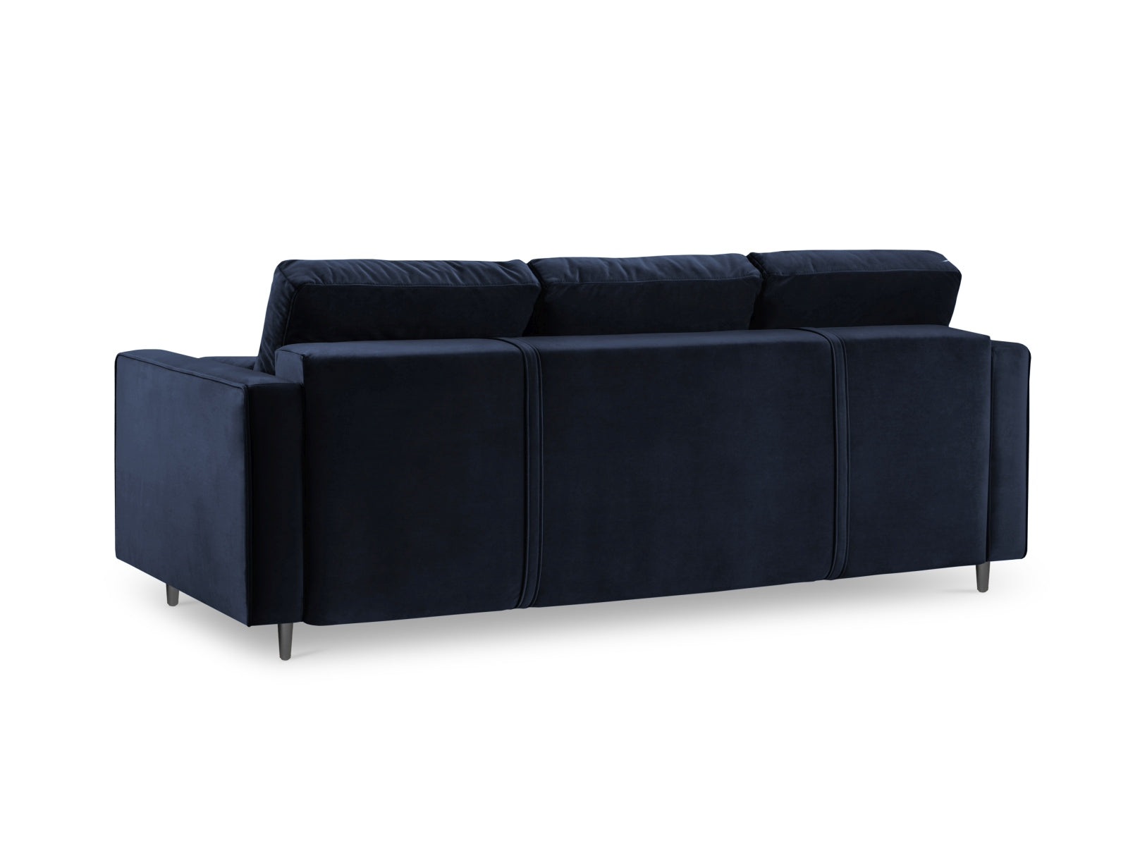 Stylisches 3-Sitzer Sofa Aspen in Royal Blue, perfekt für jedes Wohnzimmer, mit cleverer Schlaffunktion und integriertem Stauraum.