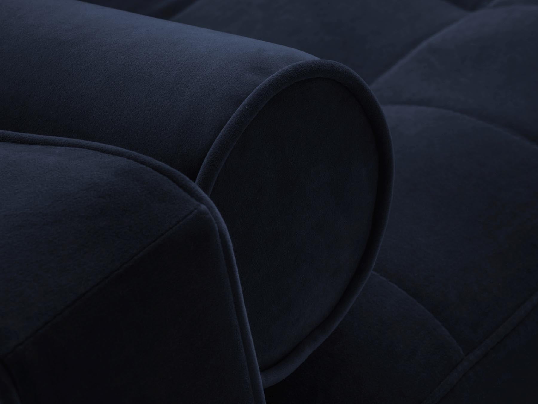 Elegantes 3-Sitzer Sofa Aspen in Royal Blue, ideal für moderne Wohnräume, bietet praktische Schlaffunktion und zusätzlichen Stauraum.