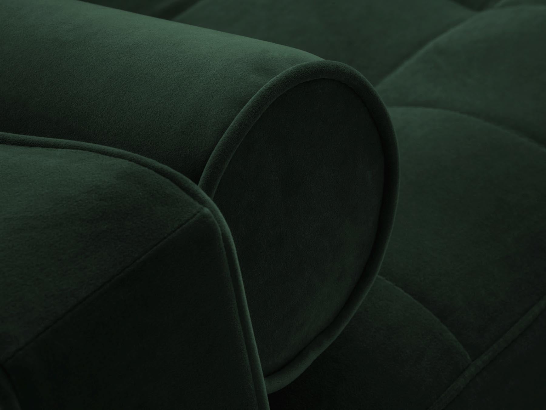 Elegantes 3-Sitzer Sofa Aspen in ansprechendem Grün, ideal als Schlafgelegenheit mit praktischem Stauraum für mehr Ordnung.