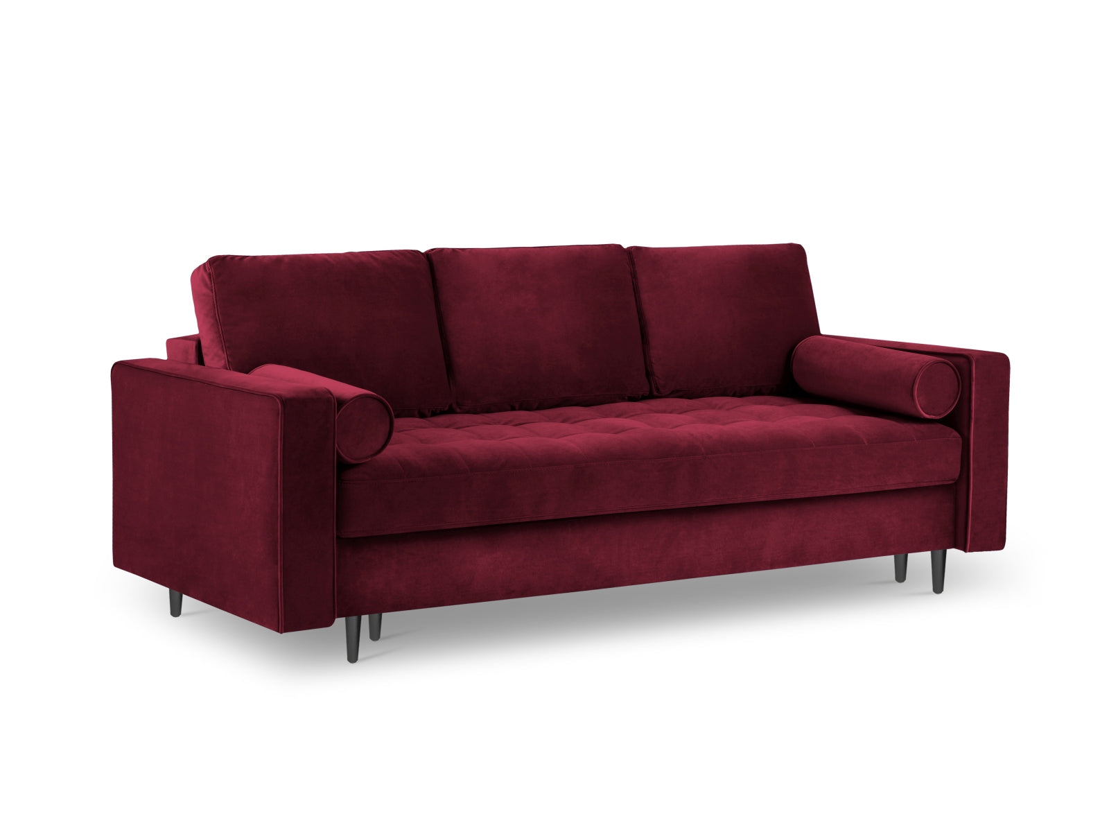 3-Sitzer Sofa Aspen mit Schlaffunktion und Stauraum in Red-Salvador präsentiert im Onlineshop von KAQTU Design AG. Bettsofa ist von Cosmopolitan Design