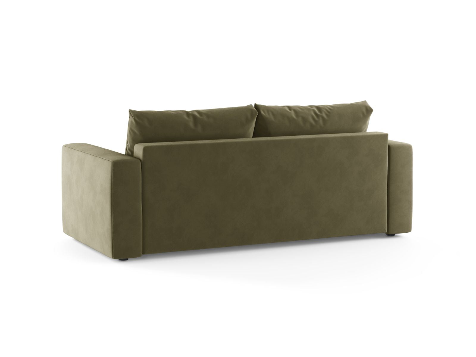 Modernes 3-Sitzer Sofa Grena in ansprechendem Grün, perfekt für Wohnräume und als komfortables Bett für Gäste.