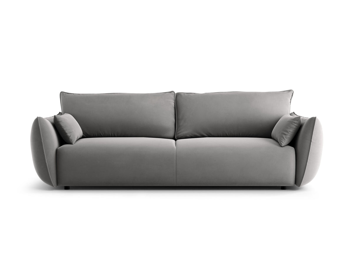 Bettsofa Matera von Cosmopolitan Design, 3-Sitzer mit Stoffbezug und schwarzen Kunststoffbeinen