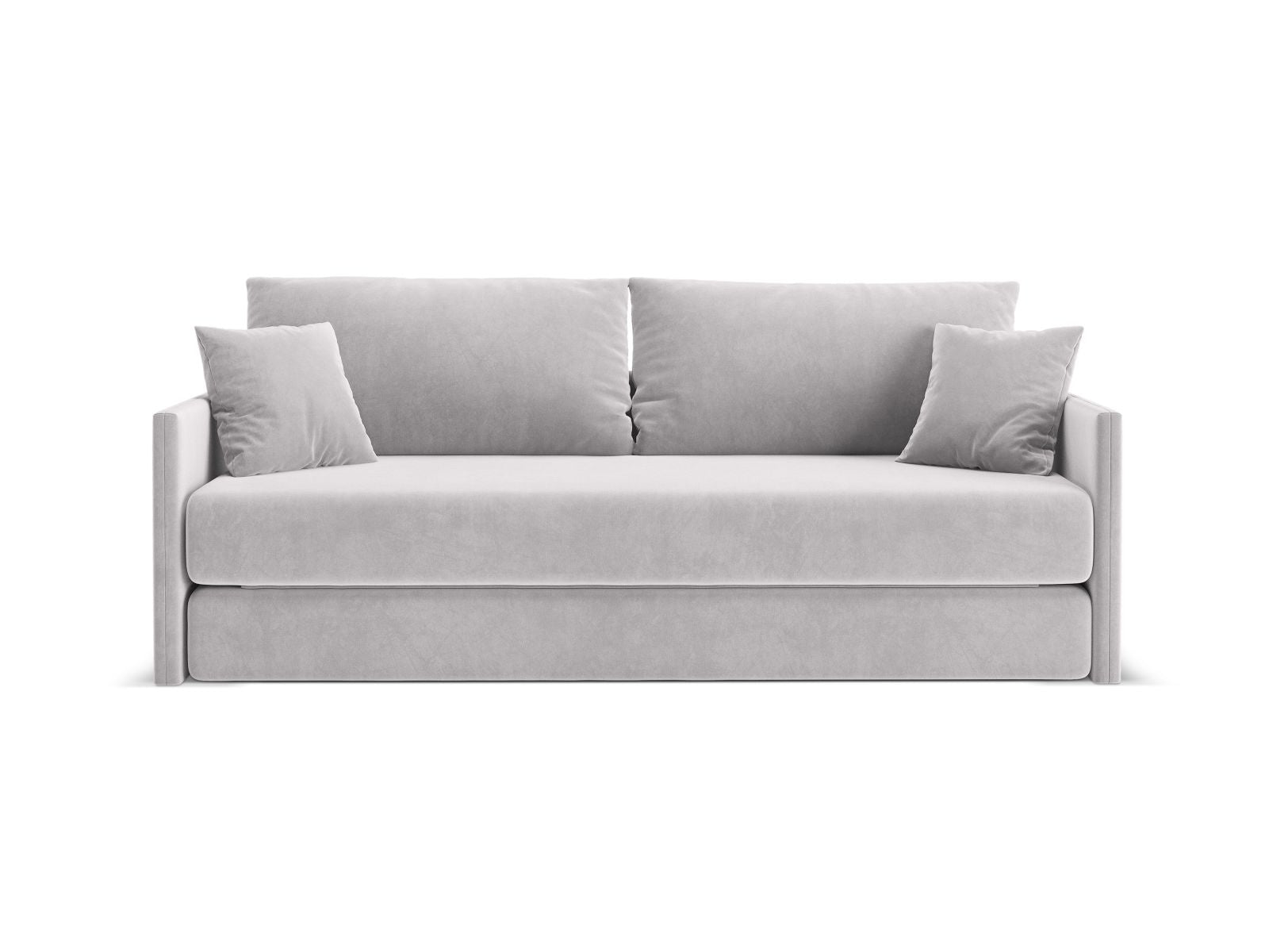 3-Sitzer Sofa mit Schlaffunktion Shannon in Light Grey-Salvador präsentiert im Onlineshop von KAQTU Design AG. Bettsofa ist von Cosmopolitan Design