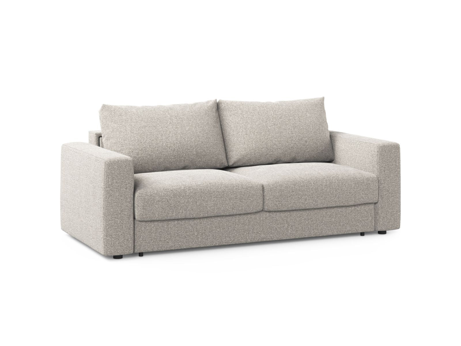 Elegantes 3-Sitzer Sofa Grena in Sand-Babel, vielseitig einsetzbar mit Schlaffunktion, ideal für modernes Wohnen.