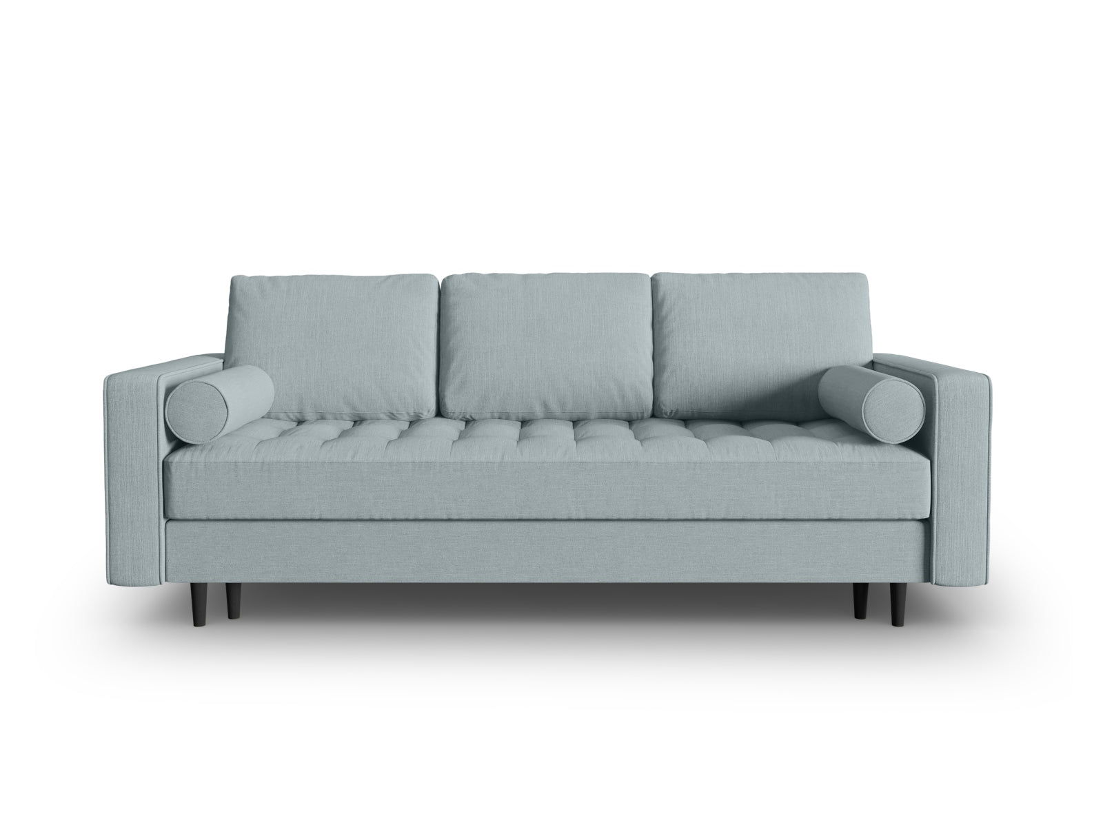3-Sitzer Sofa Aspen mit Schlaffunktion und Stauraum in Blue-Melva präsentiert im Onlineshop von KAQTU Design AG. Bettsofa ist von Cosmopolitan Design