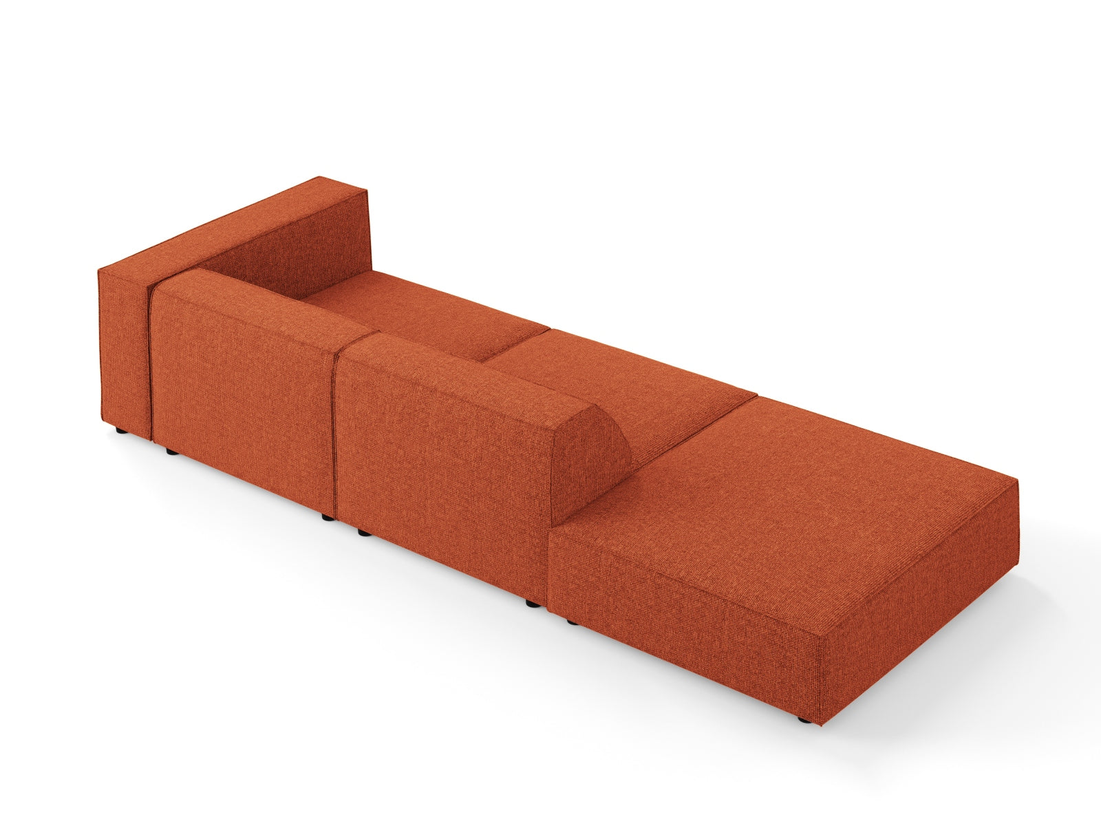 Arendal Sofa links 4 Sitzer in Terracotta präsentiert im Onlineshop von KAQTU Design AG. L-Sofa links ist von Cosmopolitan Design