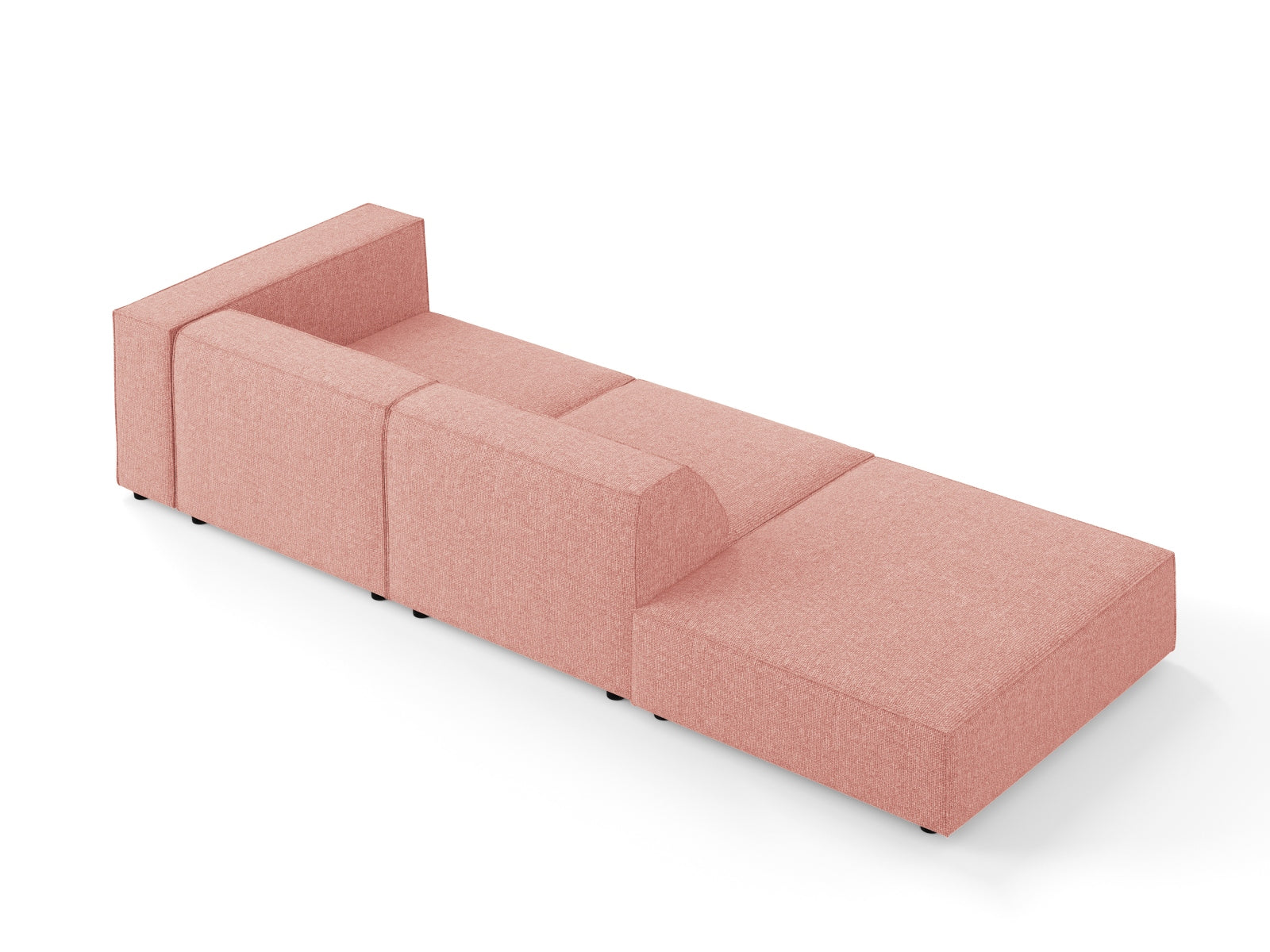 Arendal Sofa links 4 Sitzer in Pink präsentiert im Onlineshop von KAQTU Design AG. L-Sofa links ist von Cosmopolitan Design