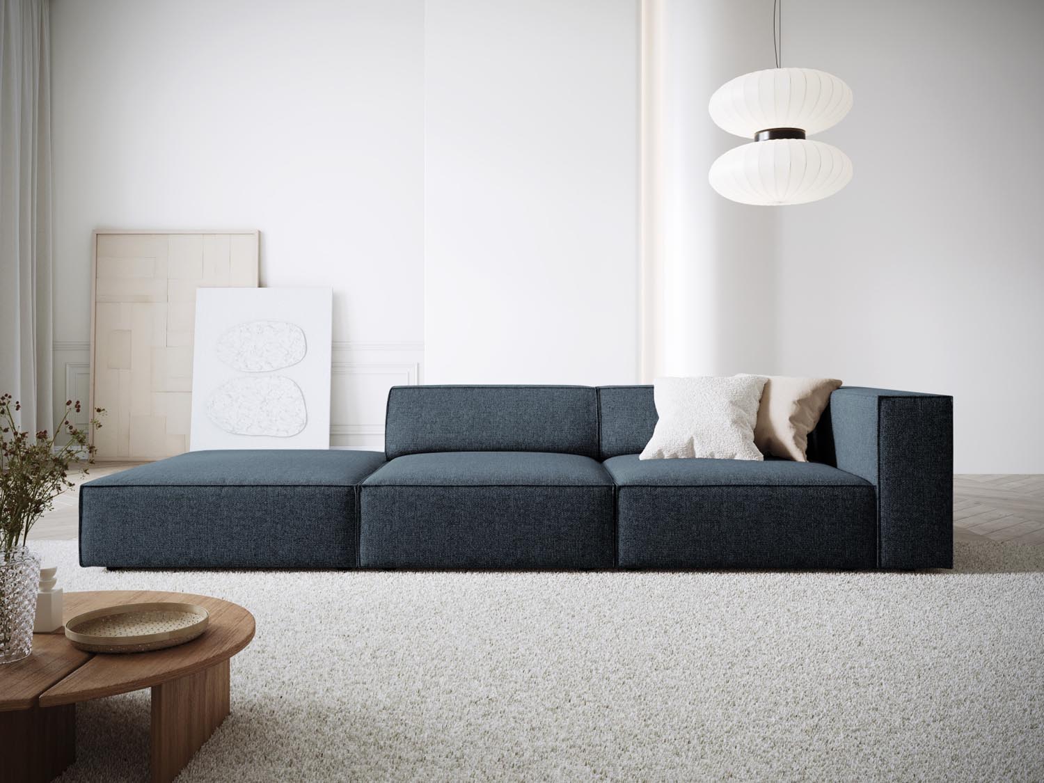 Arendal Sofa links 4 Sitzer in Royal Blue präsentiert im Onlineshop von KAQTU Design AG. L-Sofa links ist von Cosmopolitan Design