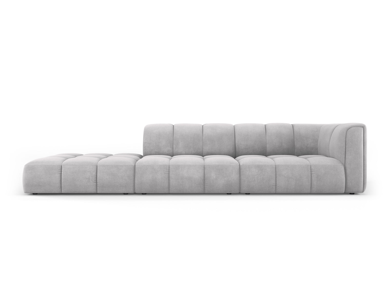 4-Sitzer Modulares Sofa links Moritz in Light Grey-Rebel präsentiert im Onlineshop von KAQTU Design AG. 4er Sofa ist von Cosmopolitan Design
