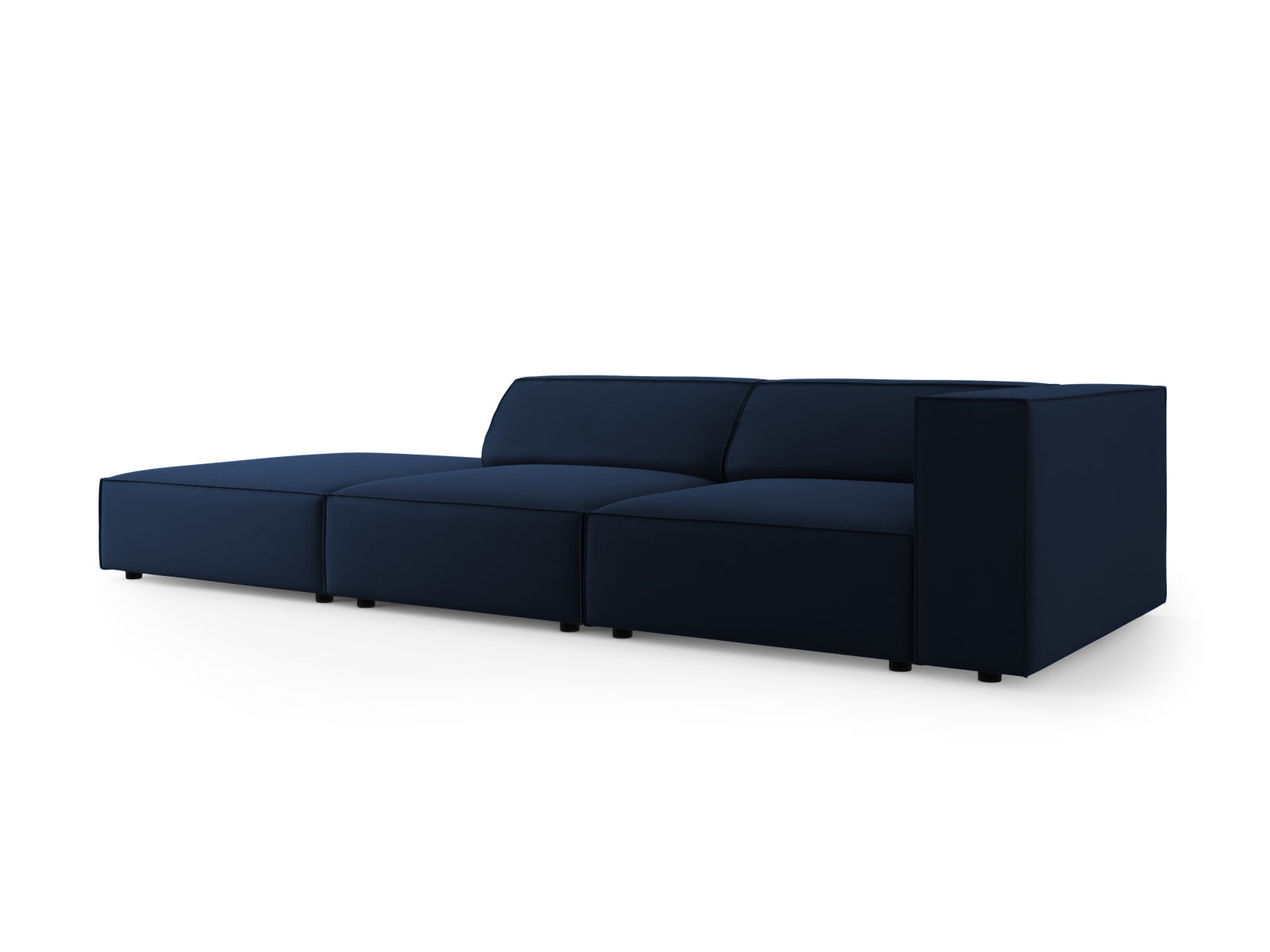 Arendal Velour Sofa links 4 Sitzer in Royal Blue präsentiert im Onlineshop von KAQTU Design AG. L-Sofa links ist von Cosmopolitan Design