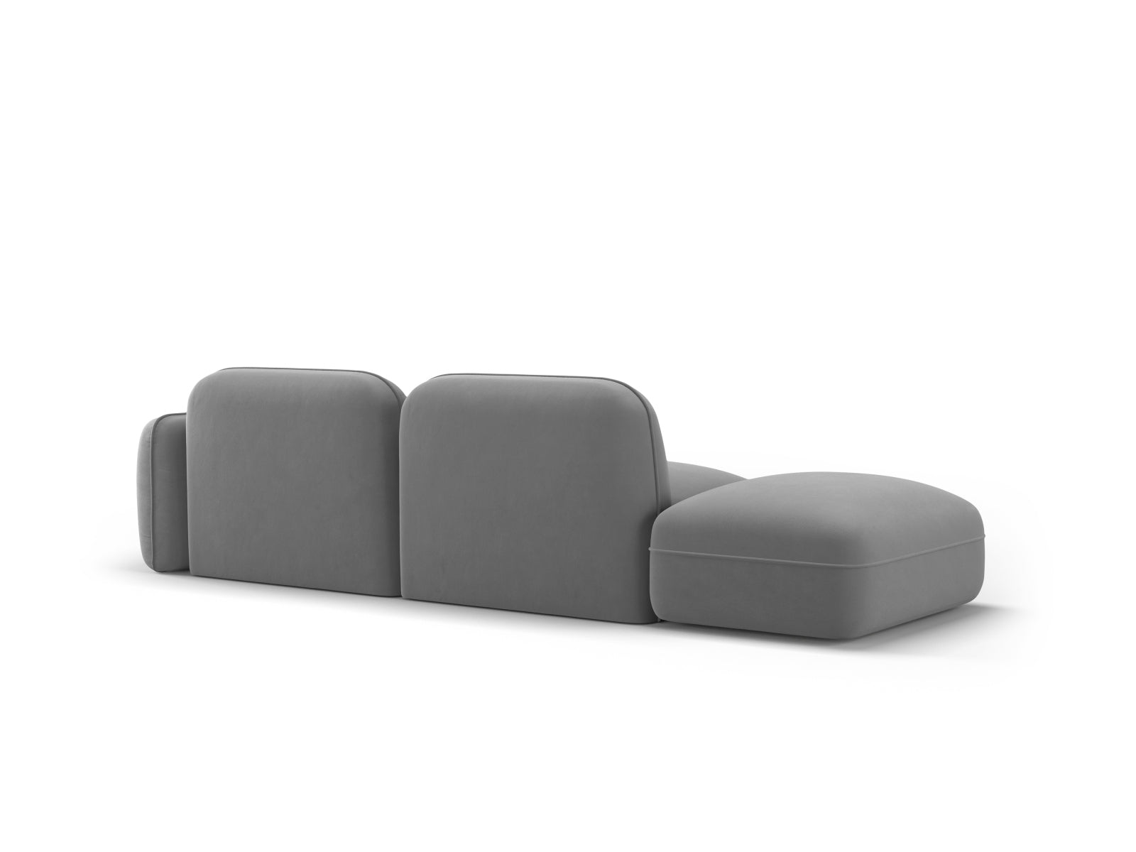 Sydney Velour links Modular Sofa 3 Sitzer in Light Grey präsentiert im Onlineshop von KAQTU Design AG. 3er Sofa ist von Cosmopolitan Design