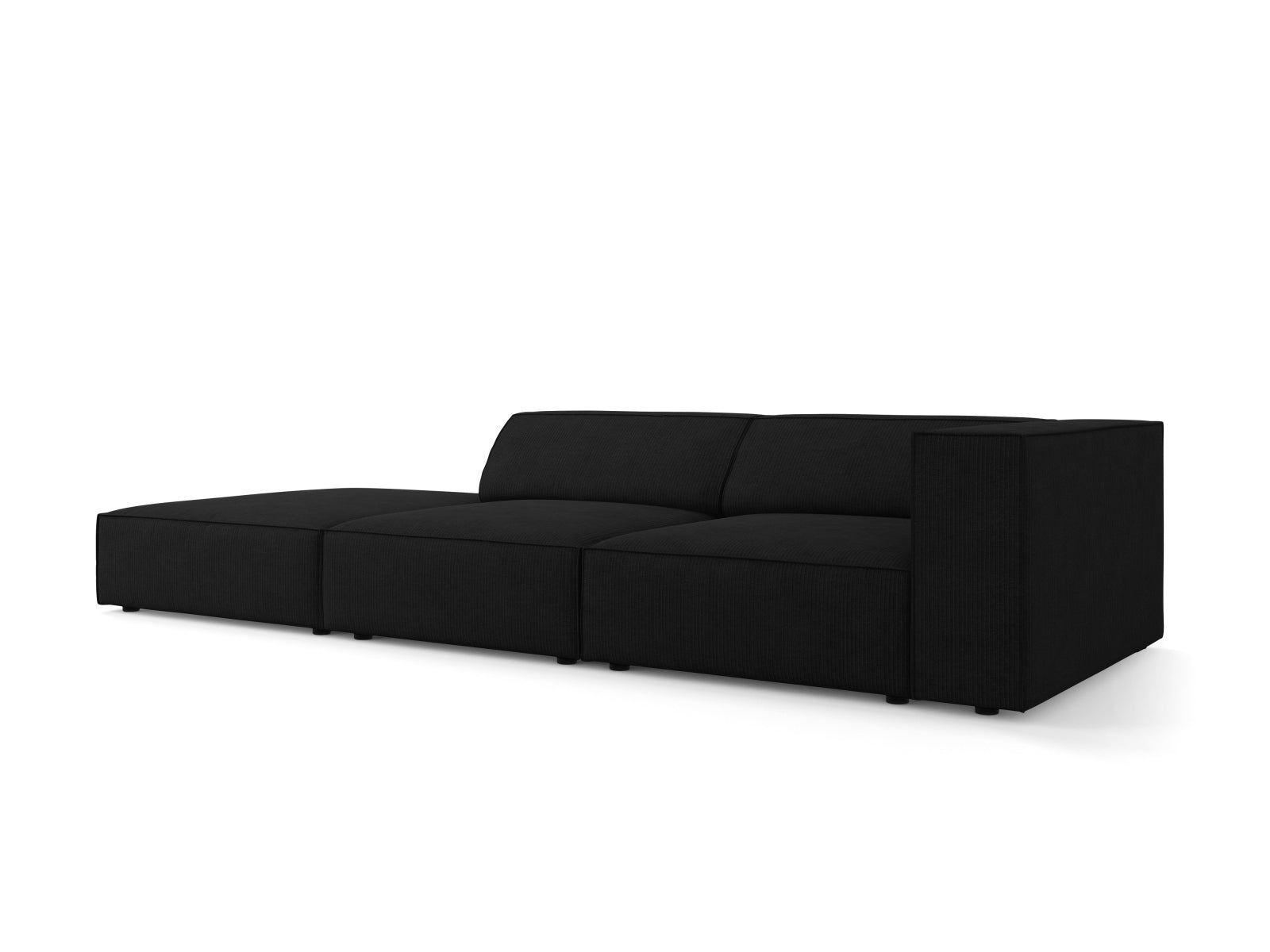 Arendal Sofa links 4 Sitzer in Black präsentiert im Onlineshop von KAQTU Design AG. L-Sofa links ist von Cosmopolitan Design