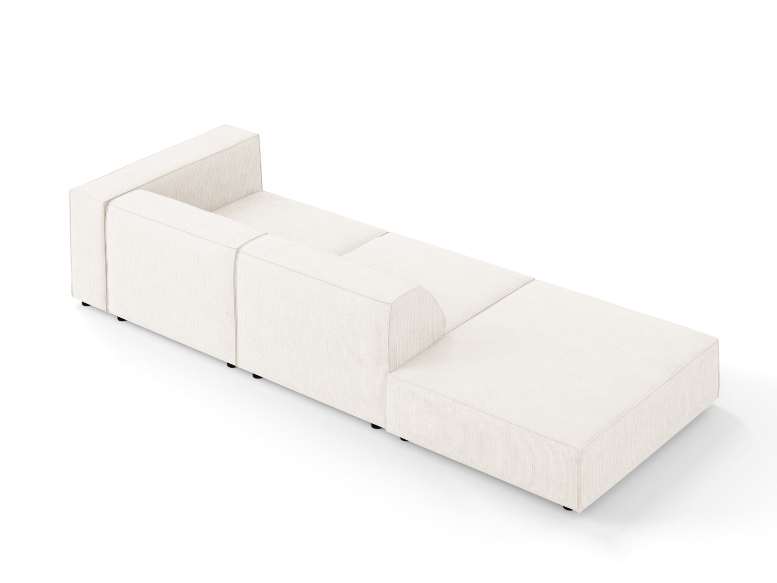 Arendal Sofa links 4 Sitzer in Ivory präsentiert im Onlineshop von KAQTU Design AG. L-Sofa links ist von Cosmopolitan Design