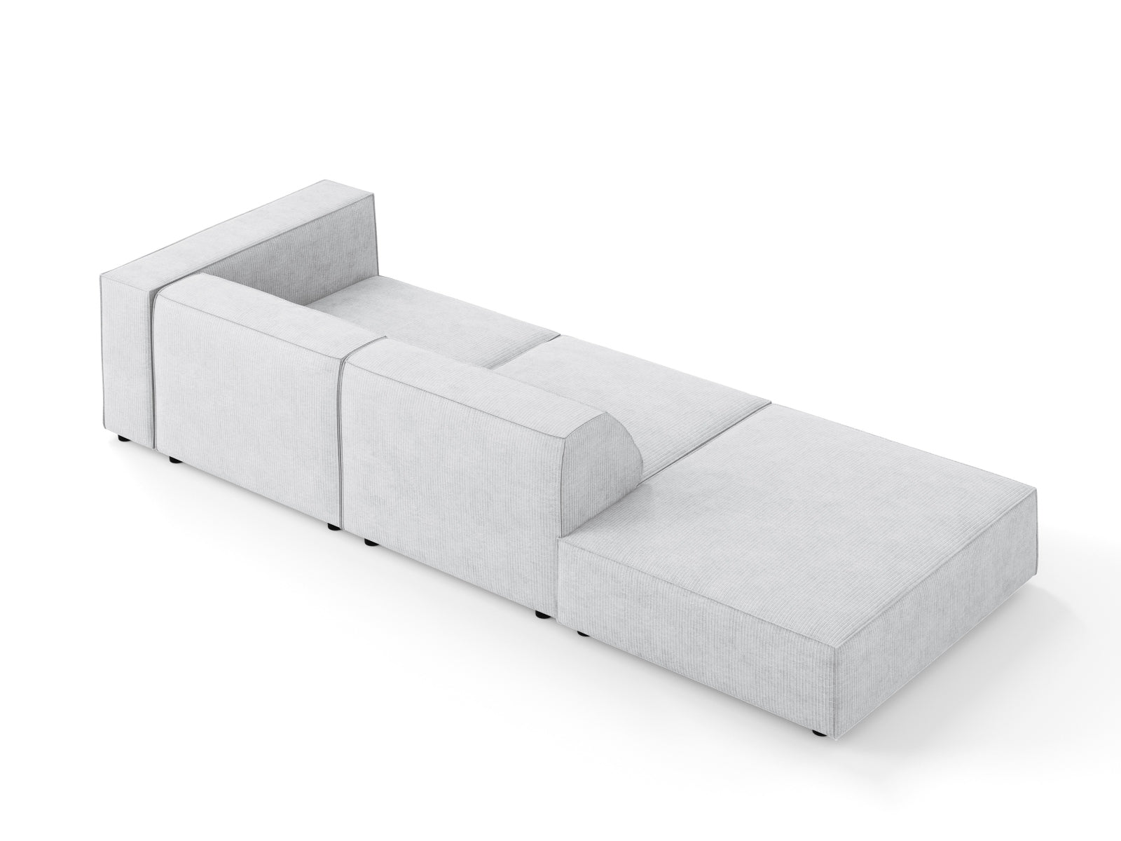 Arendal Sofa links 4 Sitzer in Light Grey präsentiert im Onlineshop von KAQTU Design AG. L-Sofa links ist von Cosmopolitan Design
