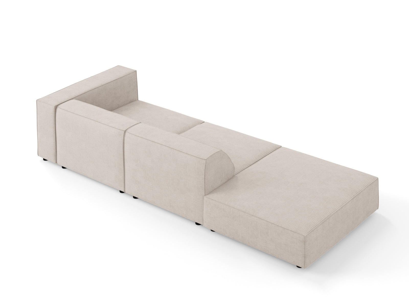 Arendal Sofa links 4 Sitzer in Dark Beige präsentiert im Onlineshop von KAQTU Design AG. L-Sofa links ist von Cosmopolitan Design