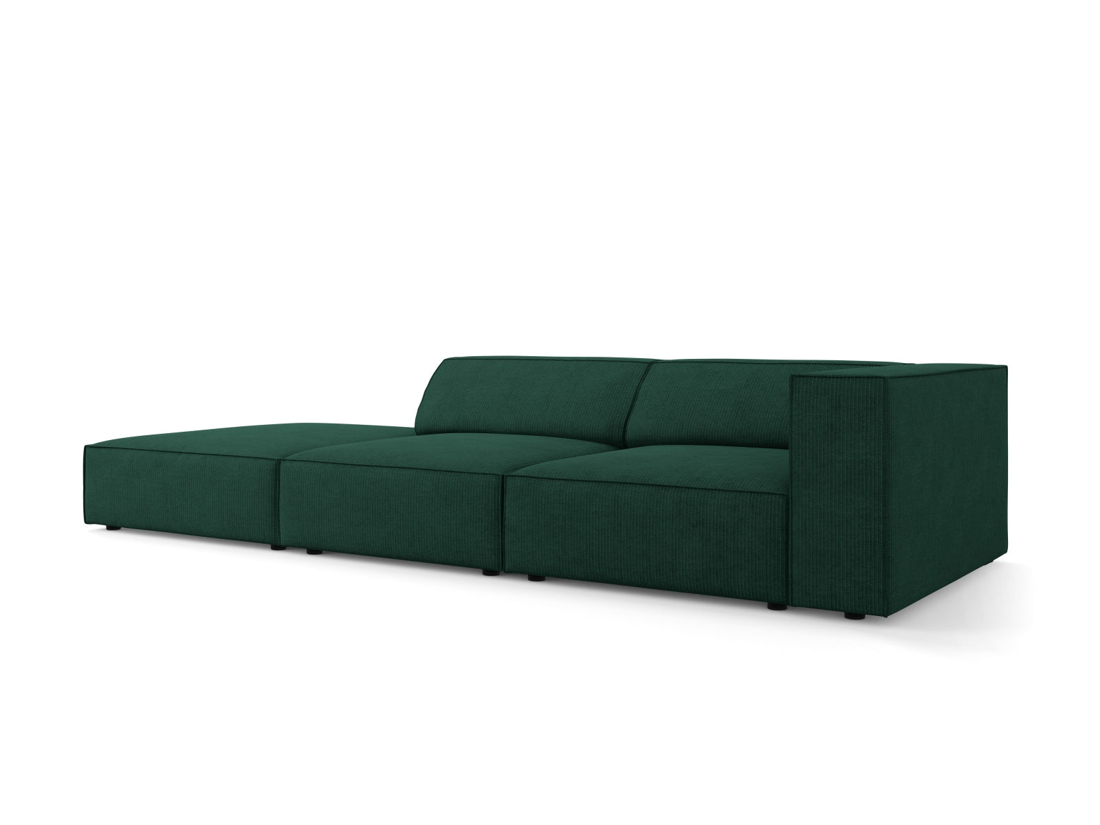 Arendal Sofa links 4 Sitzer in Bottle Green präsentiert im Onlineshop von KAQTU Design AG. L-Sofa links ist von Cosmopolitan Design
