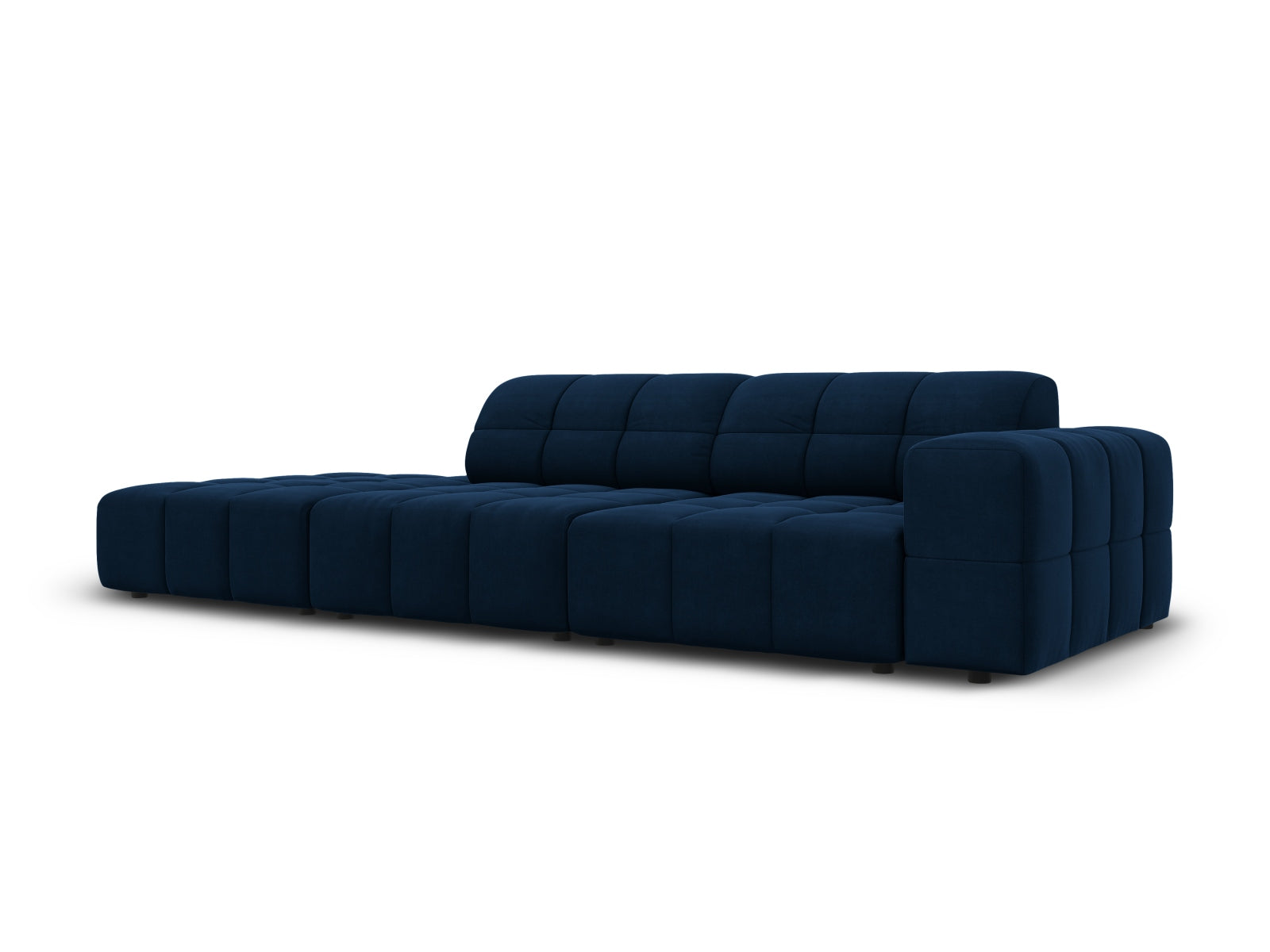 Chicago Velour Sofa links 3 Sitzer 102cm in Royal Blue präsentiert im Onlineshop von KAQTU Design AG. L-Sofa links ist von Cosmopolitan Design