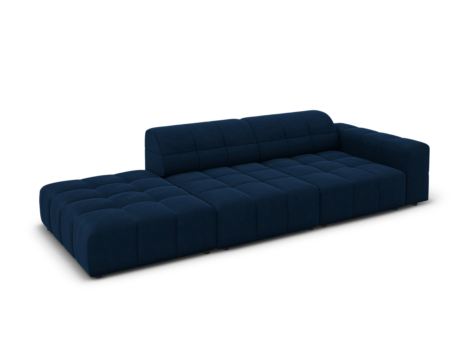 Chicago Velour Sofa links 3 Sitzer 102cm in Royal Blue präsentiert im Onlineshop von KAQTU Design AG. L-Sofa links ist von Cosmopolitan Design