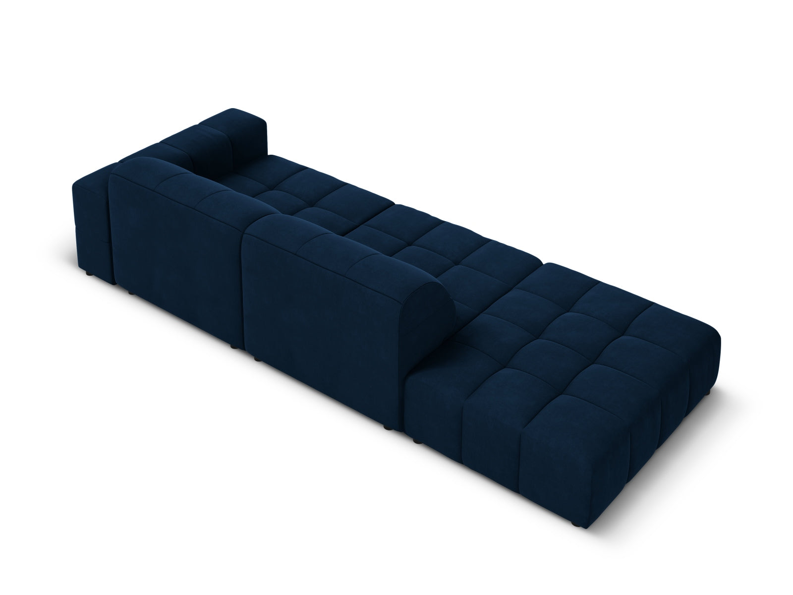Chicago Velour Sofa links 3 Sitzer 102cm in Royal Blue präsentiert im Onlineshop von KAQTU Design AG. L-Sofa links ist von Cosmopolitan Design