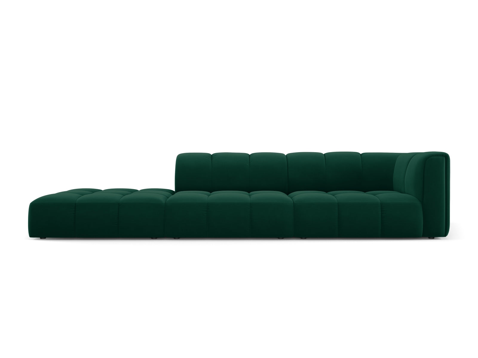 4-Sitzer Modular Sofa links Moritz in Bottle Green-Bluvel präsentiert im Onlineshop von KAQTU Design AG. 4er Sofa ist von Cosmopolitan Design