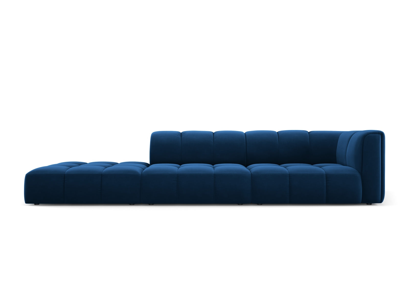 4-Sitzer Modular Sofa links Moritz in Royal Blue-Bluvel präsentiert im Onlineshop von KAQTU Design AG. 4er Sofa ist von Cosmopolitan Design