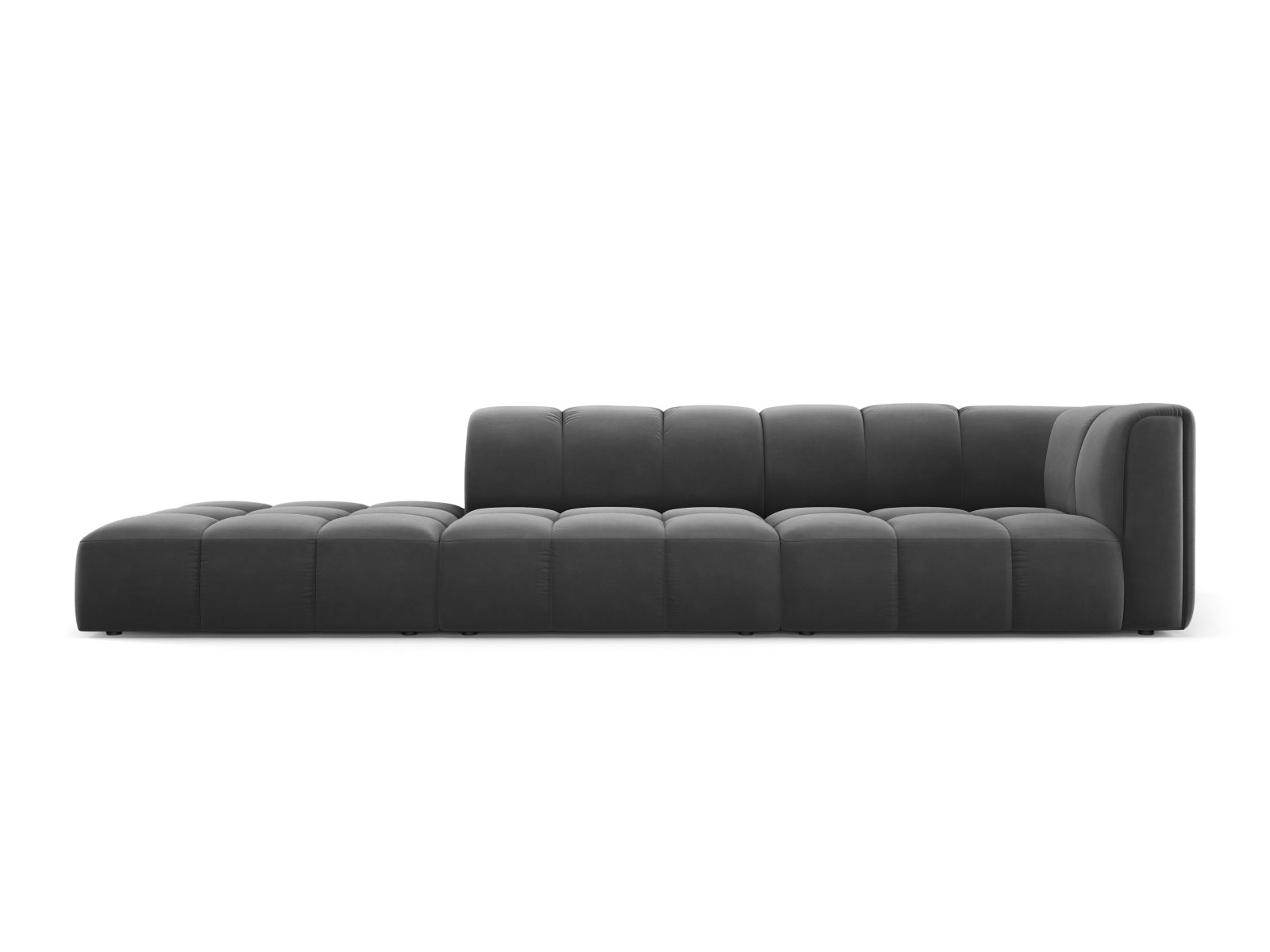 4-Sitzer Modular Sofa links Moritz in Grey-Bluvel präsentiert im Onlineshop von KAQTU Design AG. 4er Sofa ist von Cosmopolitan Design