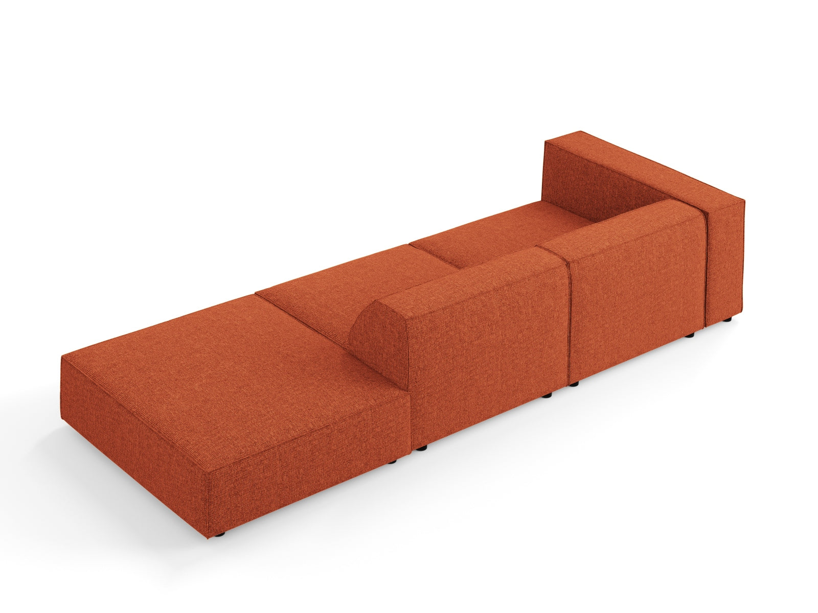 Arendal Sofa rechts 4 Sitzer in Terracotta präsentiert im Onlineshop von KAQTU Design AG. L-Sofa rechts ist von Cosmopolitan Design