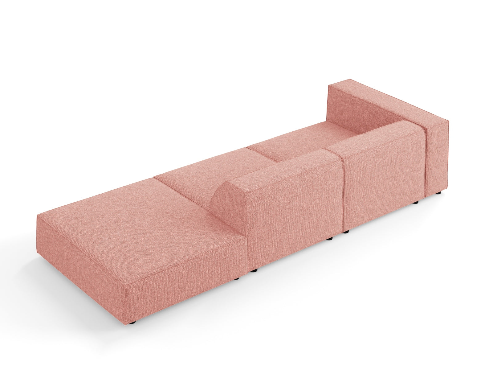 Arendal Sofa rechts 4 Sitzer in Pink präsentiert im Onlineshop von KAQTU Design AG. L-Sofa rechts ist von Cosmopolitan Design