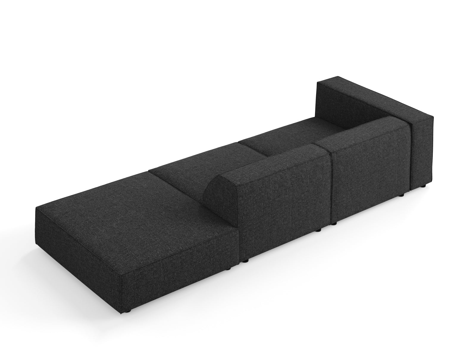 Arendal Sofa rechts 4 Sitzer in Black präsentiert im Onlineshop von KAQTU Design AG. L-Sofa rechts ist von Cosmopolitan Design