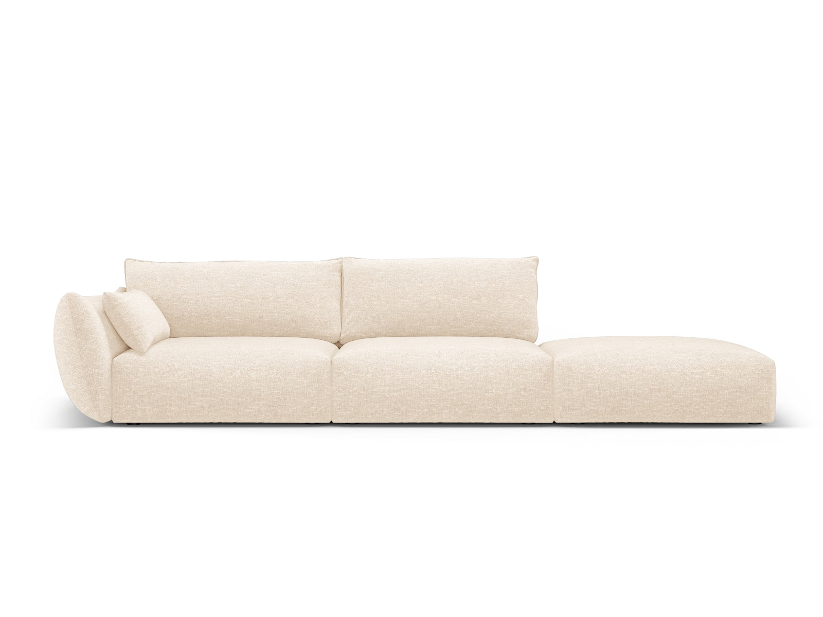 4-Sitzer Sofa rechts Matera in Light Beige-Haga präsentiert im Onlineshop von KAQTU Design AG. 4er Sofa ist von Cosmopolitan Design