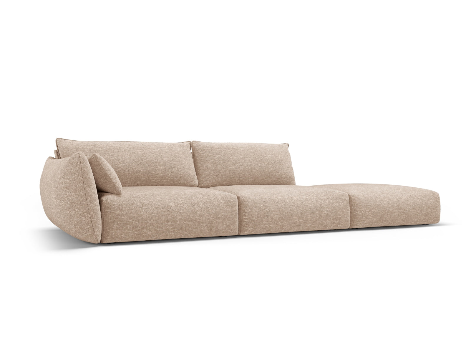 Beige 4-Sitzer Sofa rechts Matera von Cosmopolitan Design, stilvolles und modernes Möbelstück für Ihr Wohnzimmer.