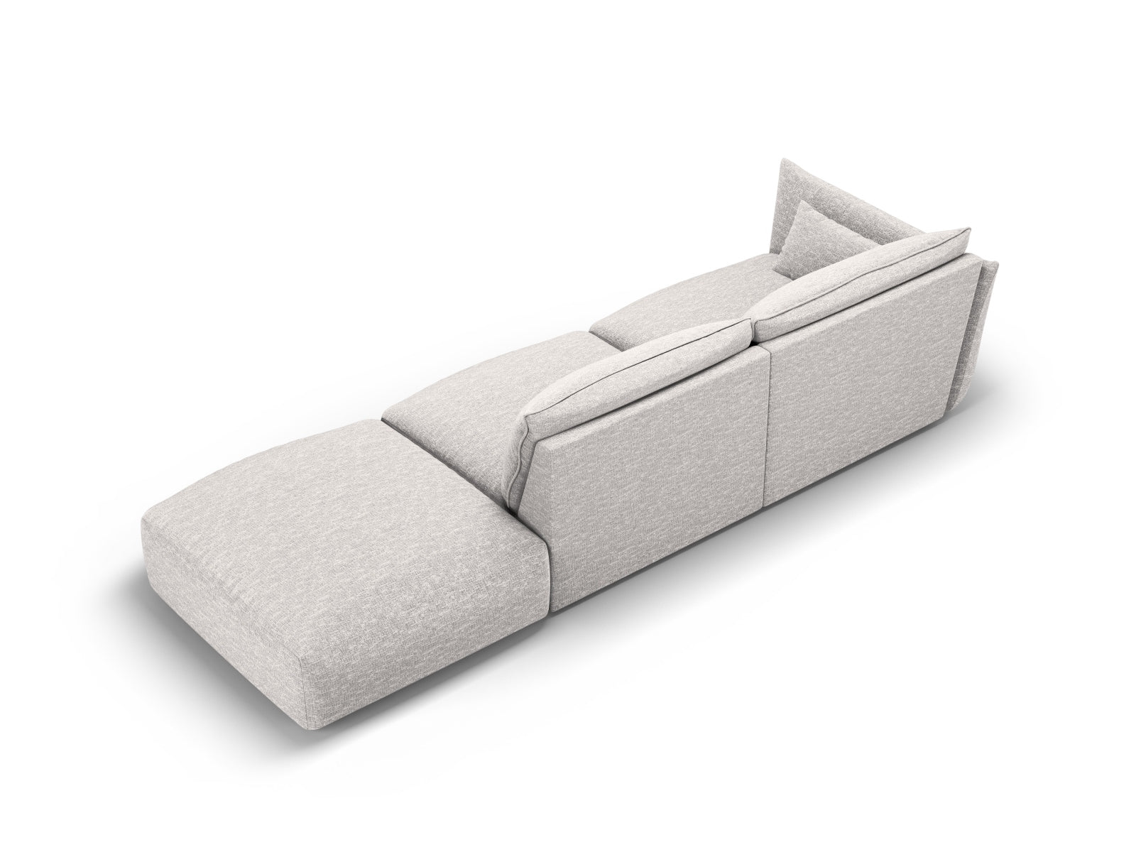 Elegantes 4-Sitzer Sofa Matera in stilvollem Grau, ideal für entspannte Abende im Wohnzimmer, entworfen von Cosmopolitan Design.
