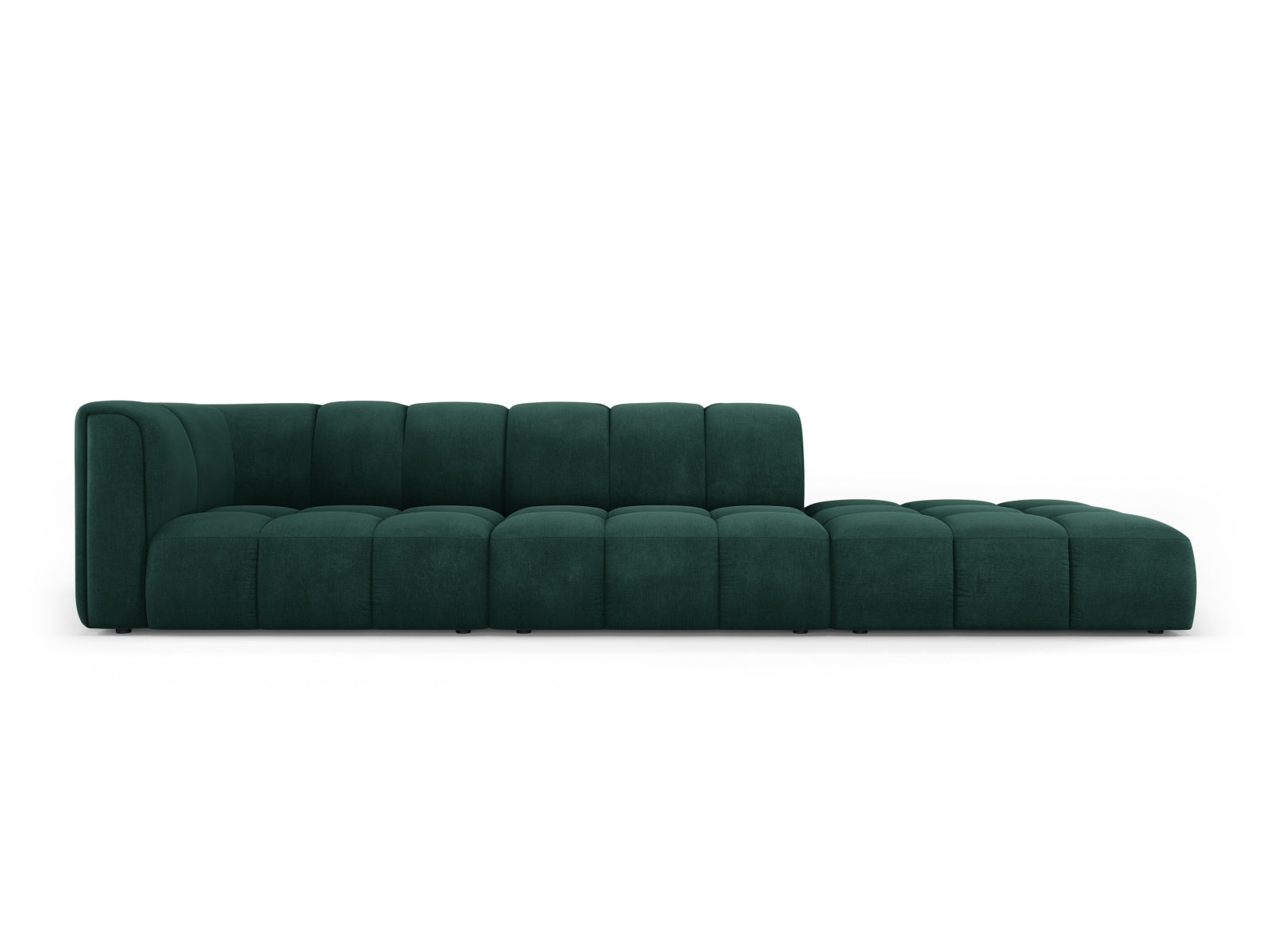 4-Sitzer Modular Sofa rechts Moritz in Bottle Green-Rebel präsentiert im Onlineshop von KAQTU Design AG. 4er Sofa ist von Cosmopolitan Design