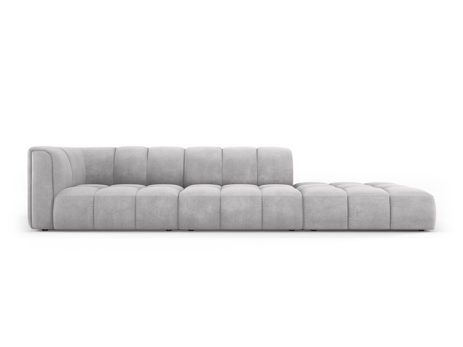 4-Sitzer Modular Sofa rechts Moritz in Light Grey-Rebel präsentiert im Onlineshop von KAQTU Design AG. 4er Sofa ist von Cosmopolitan Design