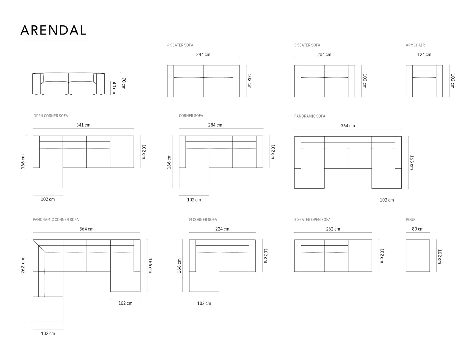 Arendal Velour Sofa rechts 4 Sitzer in Ecru präsentiert im Onlineshop von KAQTU Design AG. L-Sofa rechts ist von Cosmopolitan Design