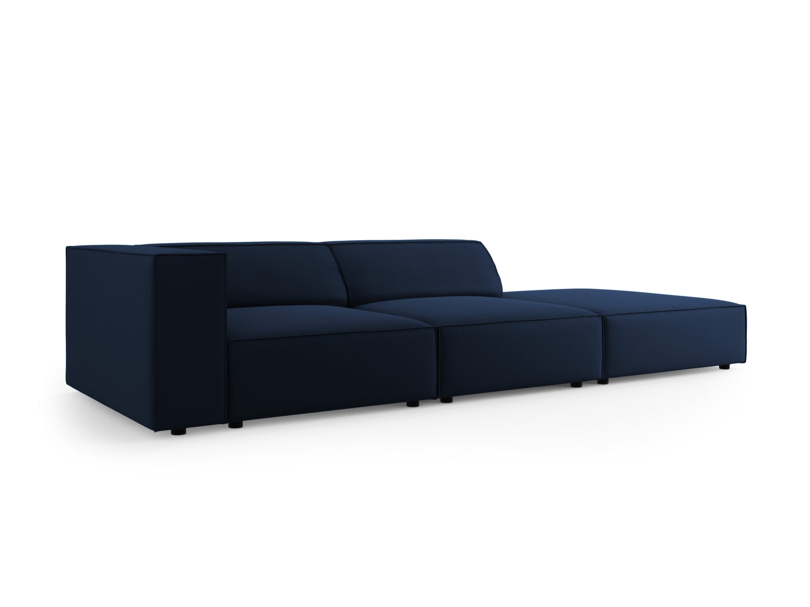 Arendal Velour Sofa rechts 4 Sitzer in Royal Blue präsentiert im Onlineshop von KAQTU Design AG. L-Sofa rechts ist von Cosmopolitan Design