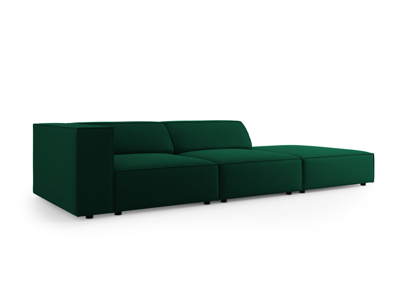 Arendal Velour Sofa rechts 4 Sitzer in Bottle Green präsentiert im Onlineshop von KAQTU Design AG. L-Sofa rechts ist von Cosmopolitan Design