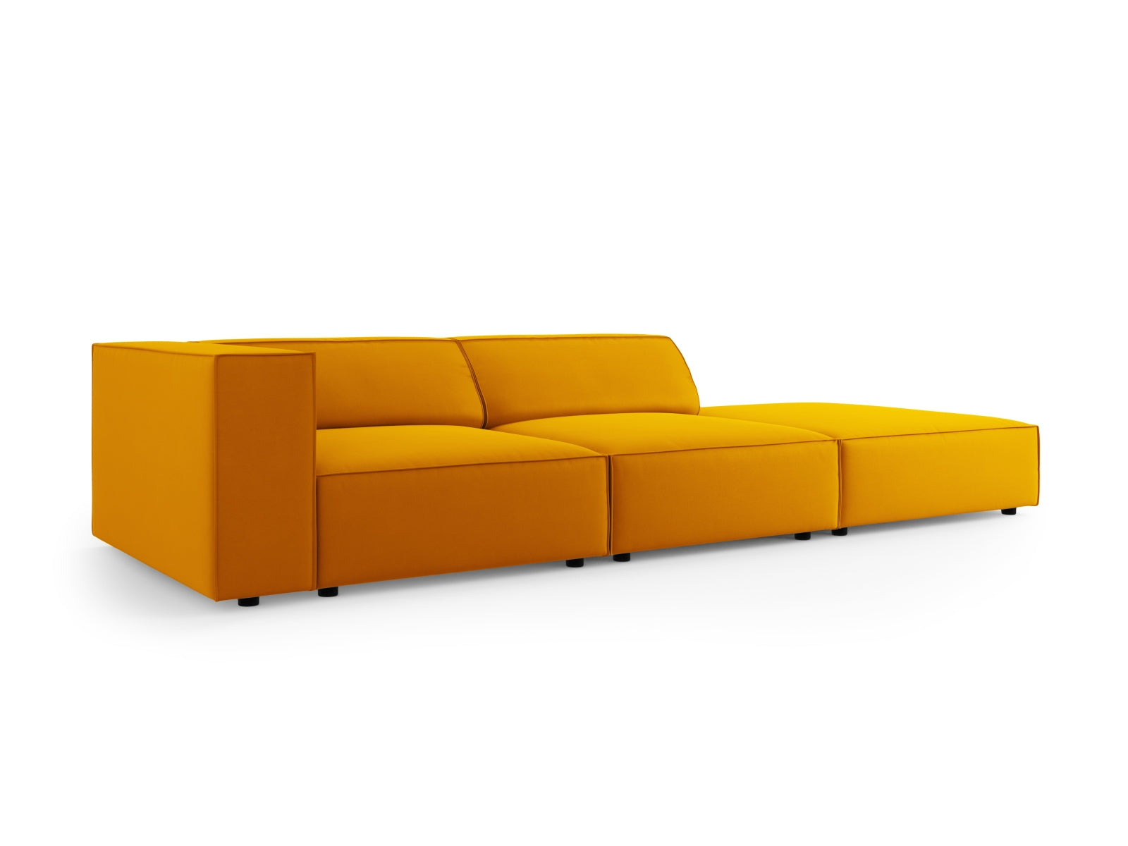 Arendal Velour Sofa rechts 4 Sitzer in Yellow präsentiert im Onlineshop von KAQTU Design AG. L-Sofa rechts ist von Cosmopolitan Design